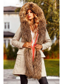 Womens Hooded Faux Fur Lined Warm Coats