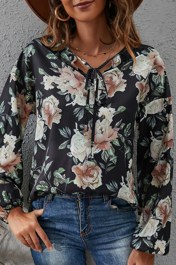 Night Time Garden Floral Blouse