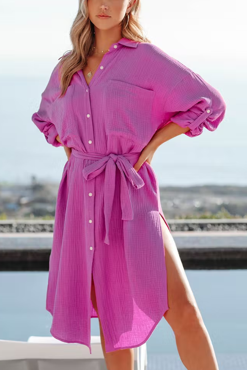 Bodega Bay Cotton Cover-up Shirt Dress