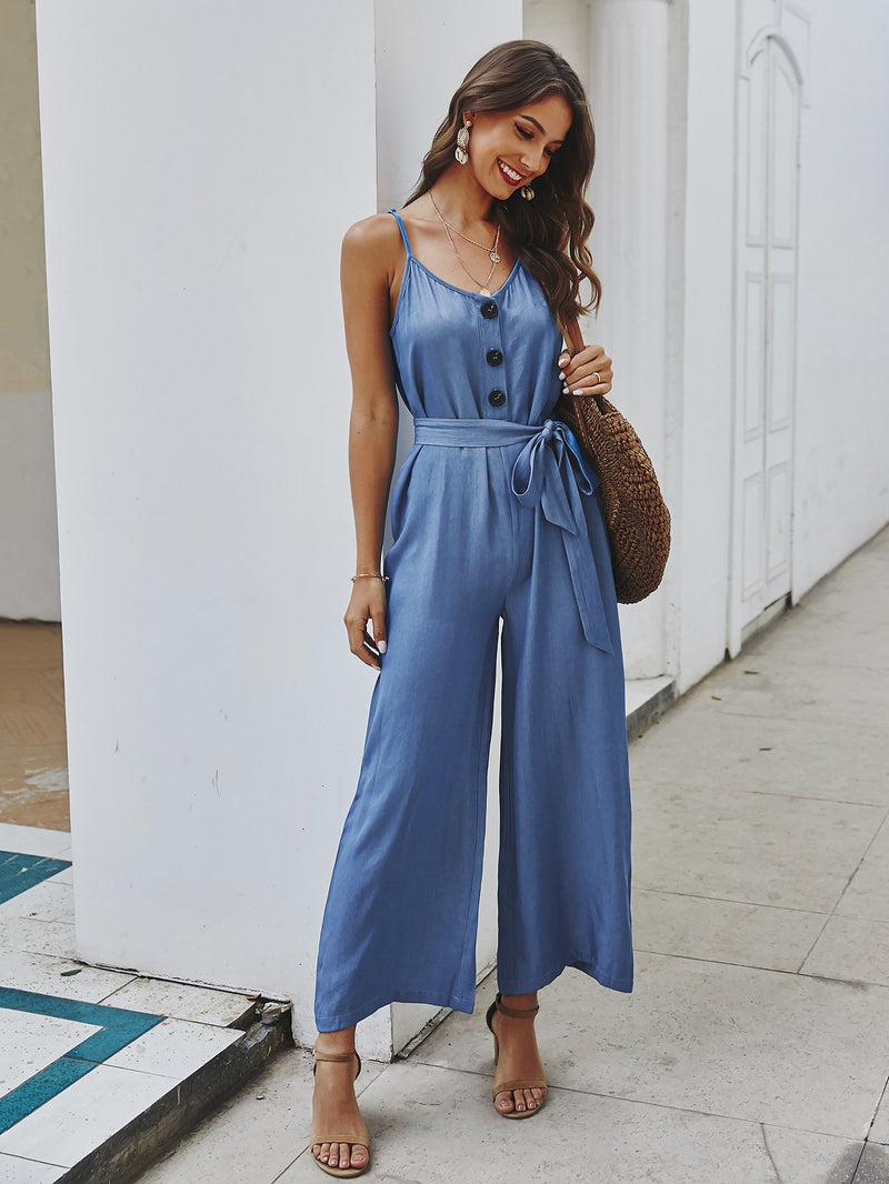 Wide Leg Jumpsuit Rompers