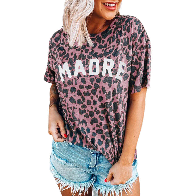 Short Sleeve MADRE Printed Crew Neck T-Shirt