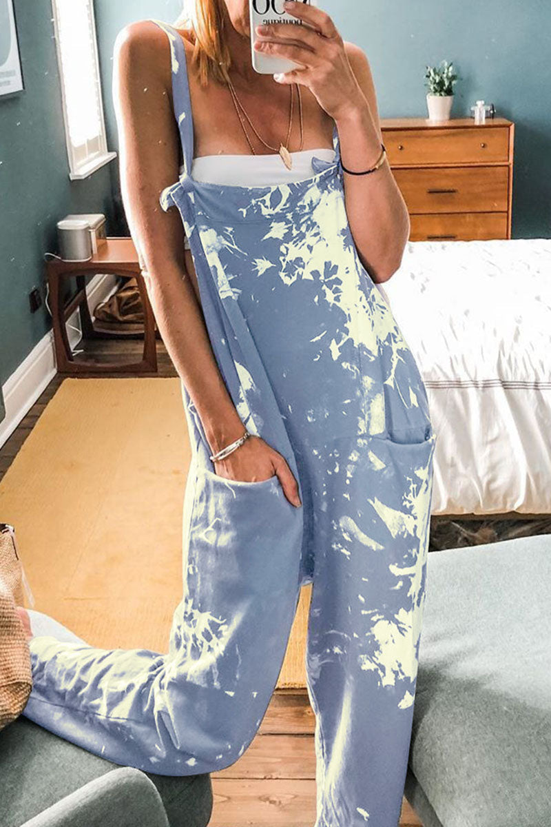 Tie Dye Loose Dungarees