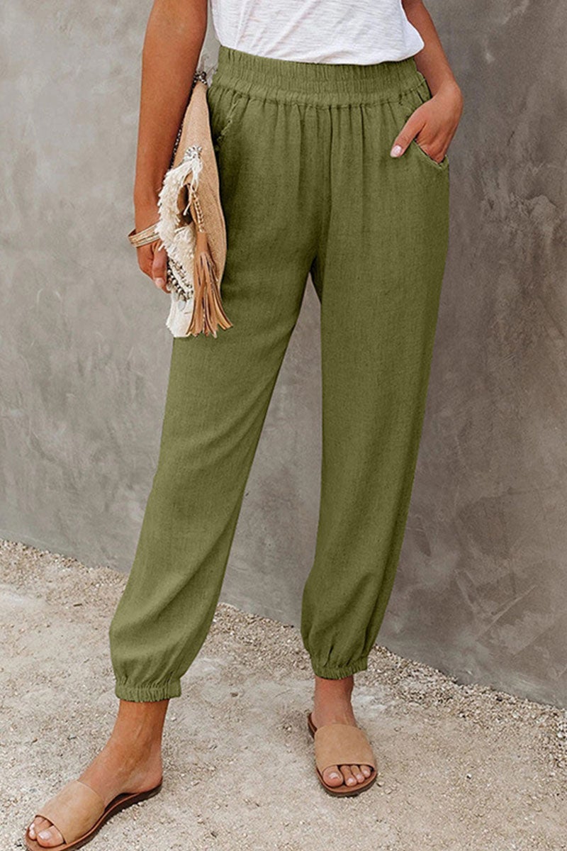 Fashion Casual Solid Split Joint Loose Bottoms