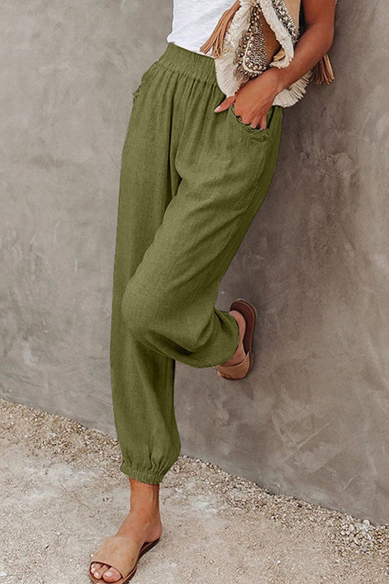 Fashion Casual Solid Split Joint Loose Bottoms