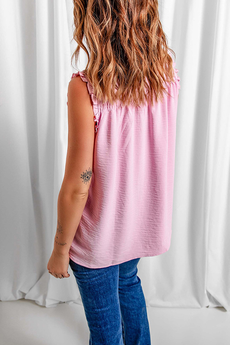 Casual Solid Split Joint V Neck Tops(4 colors)