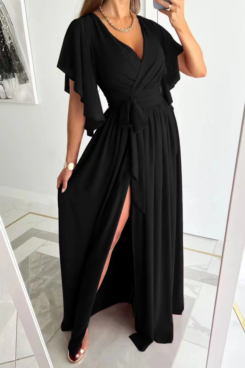 You're Enough Ruffles Sleeve Maxi Dress