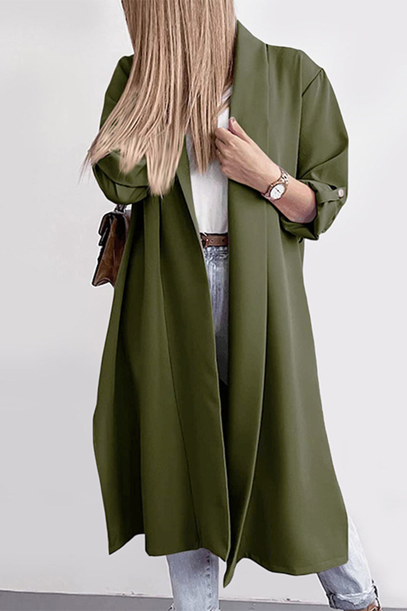 Open Front Trench Cardigan