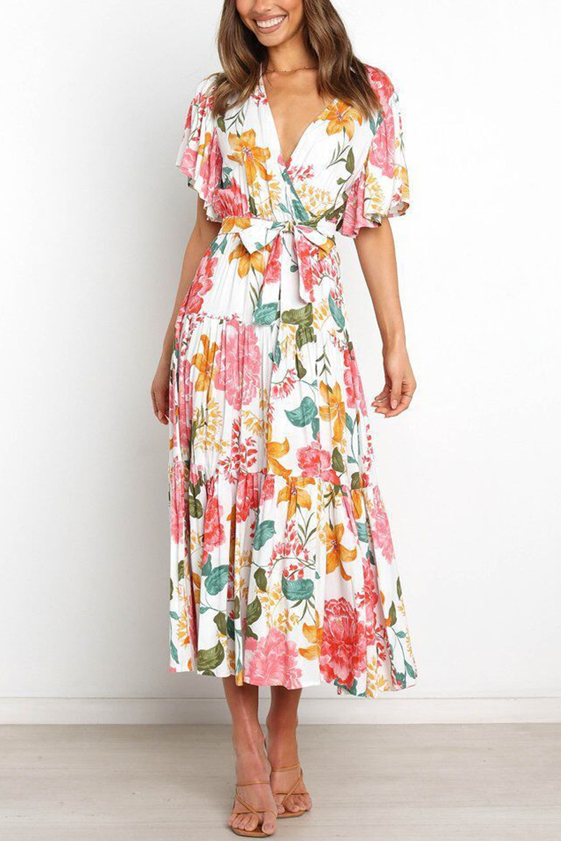 Sunshine Grace Floral Midi Dress