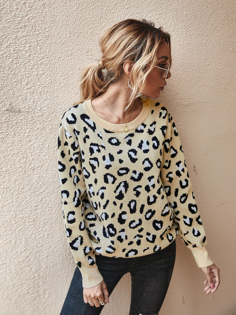 New Women's Top Fashion Leopard Sweater