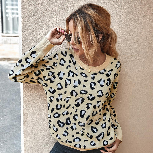 New Women's Top Fashion Leopard Sweater