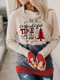 Christmas Time Printed Hoodie Sweatshirt