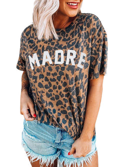 Short Sleeve MADRE Printed Crew Neck T-Shirt