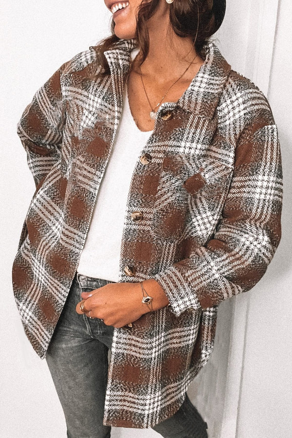Plaid For Days Button Jackets