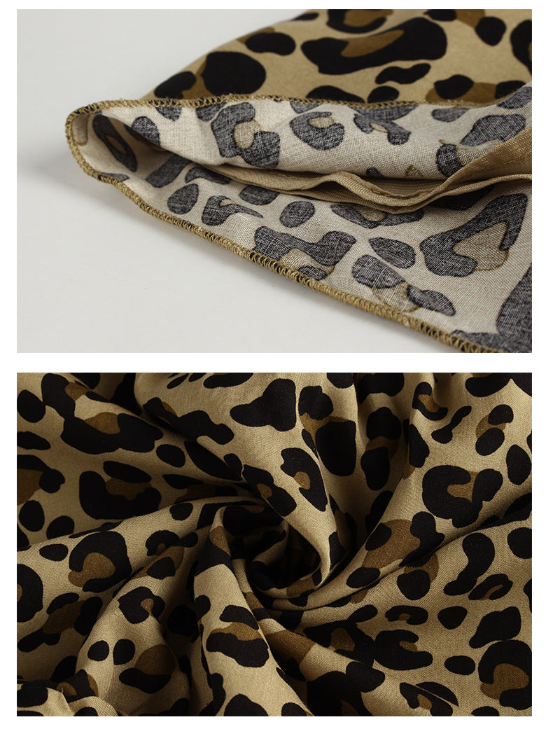 Leopard Print Off Shoulder Mini Dress