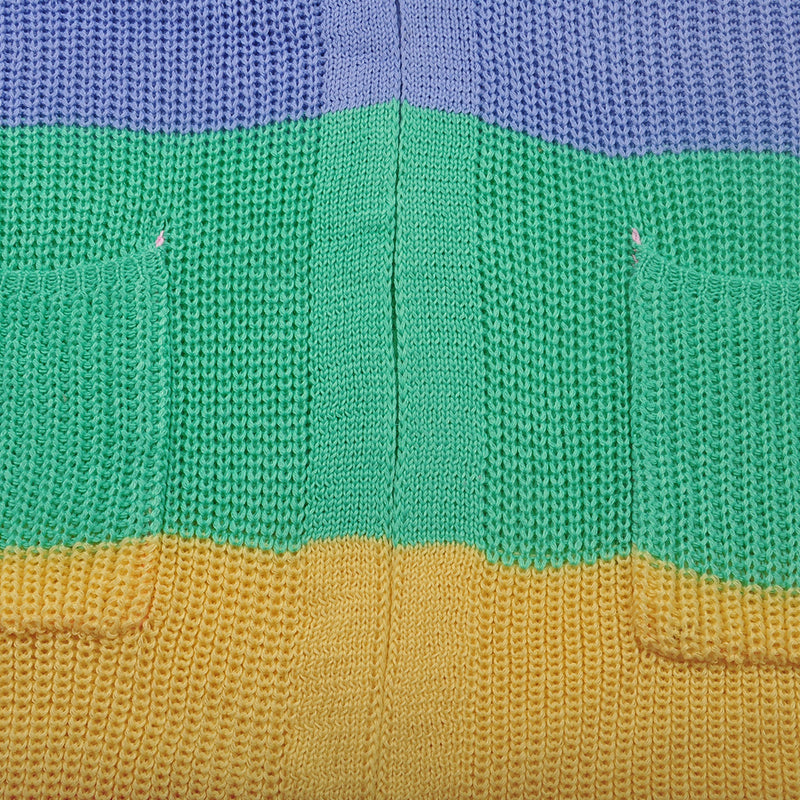 Color Block Striped Long Sleeve Cardigan