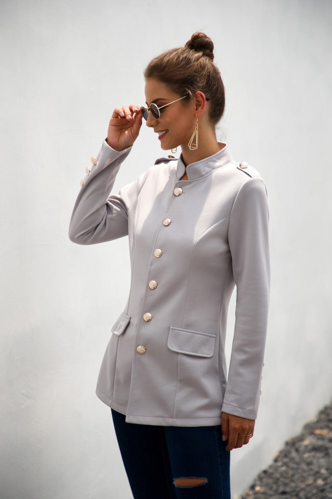Long Sleeves Work Casual Buttons Blazer