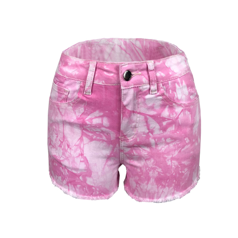 Mini Pink Shorts Jean with Pockets and Zipper