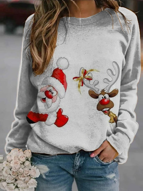 Santa Claus Print Sweatshirt