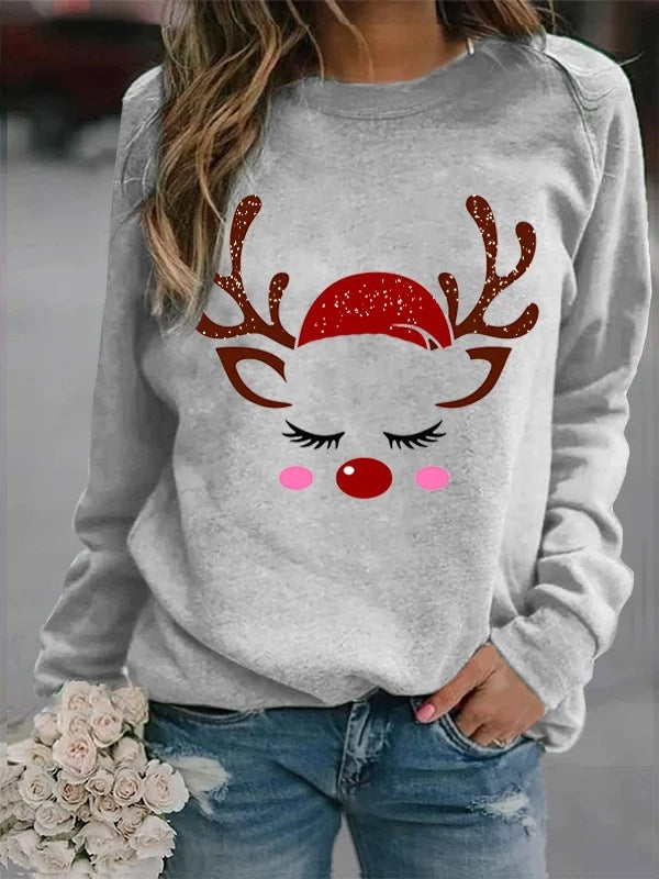 Santa Claus Print Sweatshirt