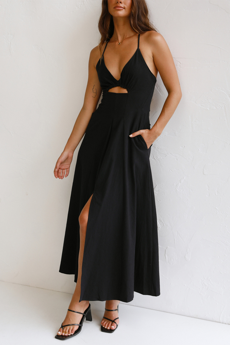 Totally Agreeable Cut out Maxi Dresses