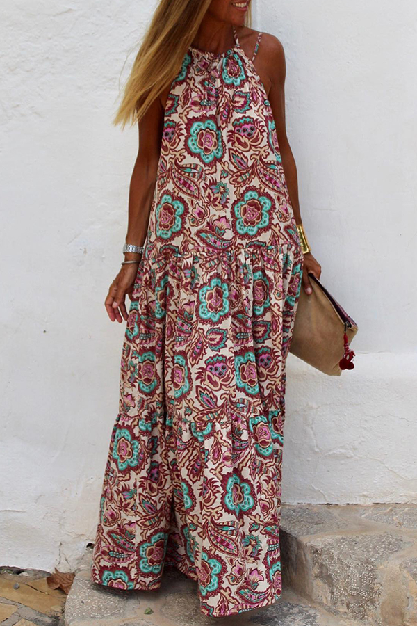 You've Done This Red Floral Maxi Dress