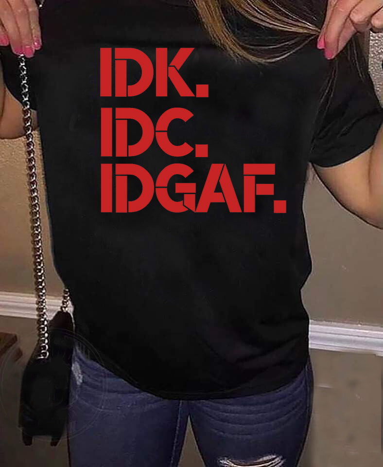 IDGAF Short Sleeve T Shirt