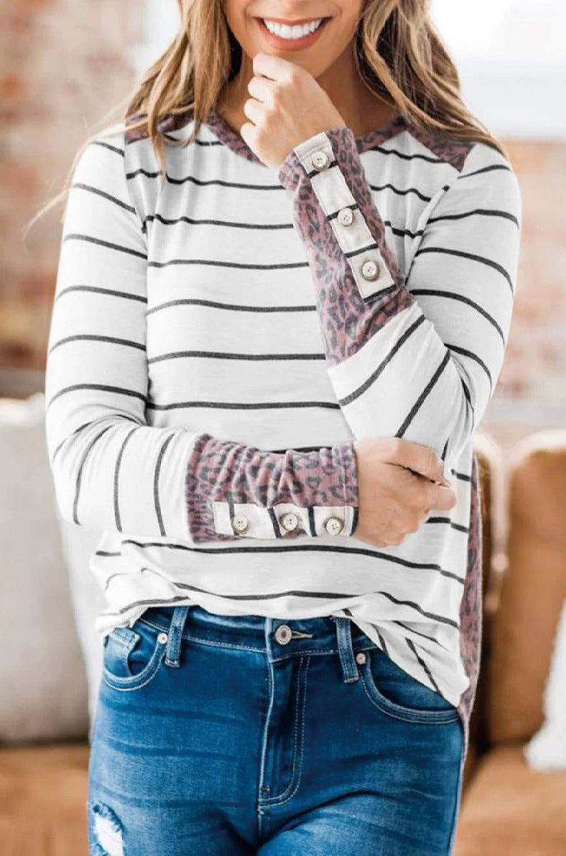 Round Neck Casual Long Sleeve Top