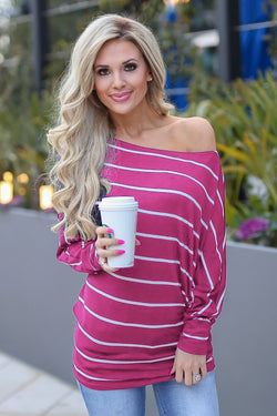 Striped Long Sleeve T-shirt with Long Sleeves