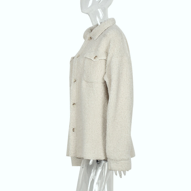 Long Sleeve Shearling Shaggy Coat