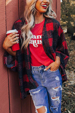 Full of Warmth Loose Check Cardigan