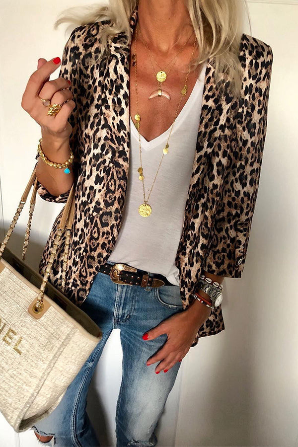 All I See Leopard Lightweight Blazer