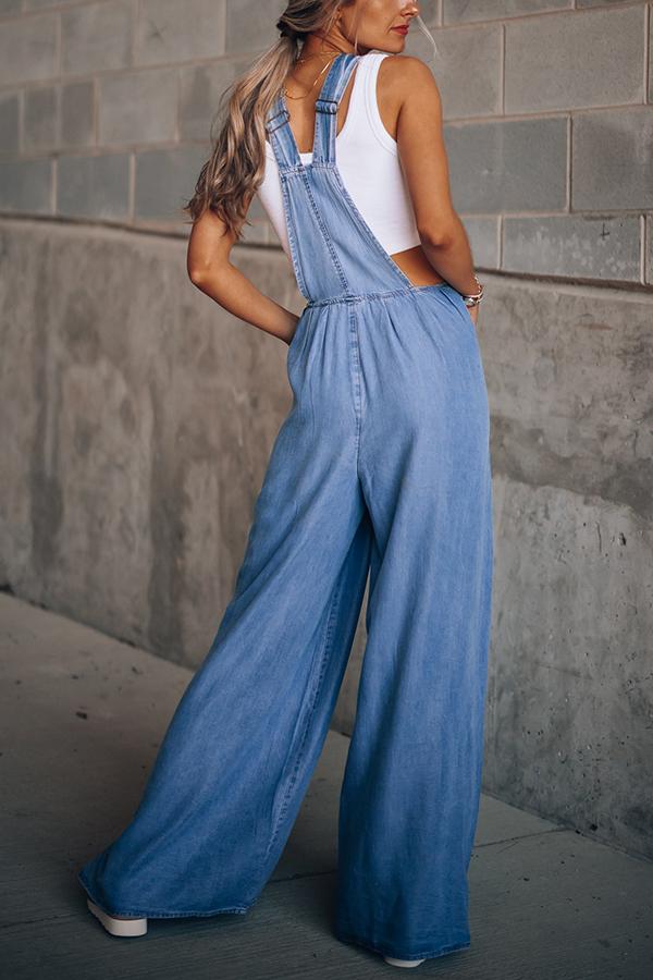 Good Day Wide Leg Overalls Jumpsuit