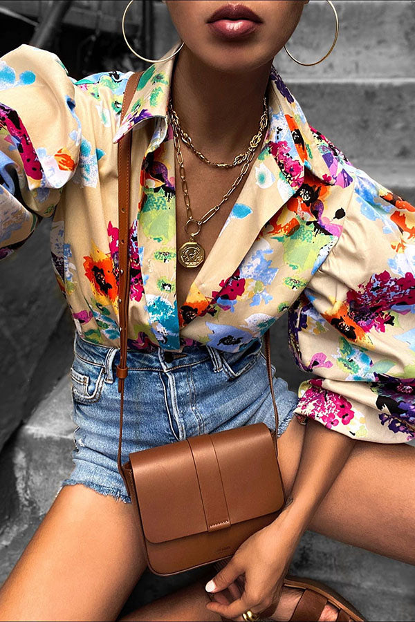 Blissful Mindset Floral Vacation Blouse