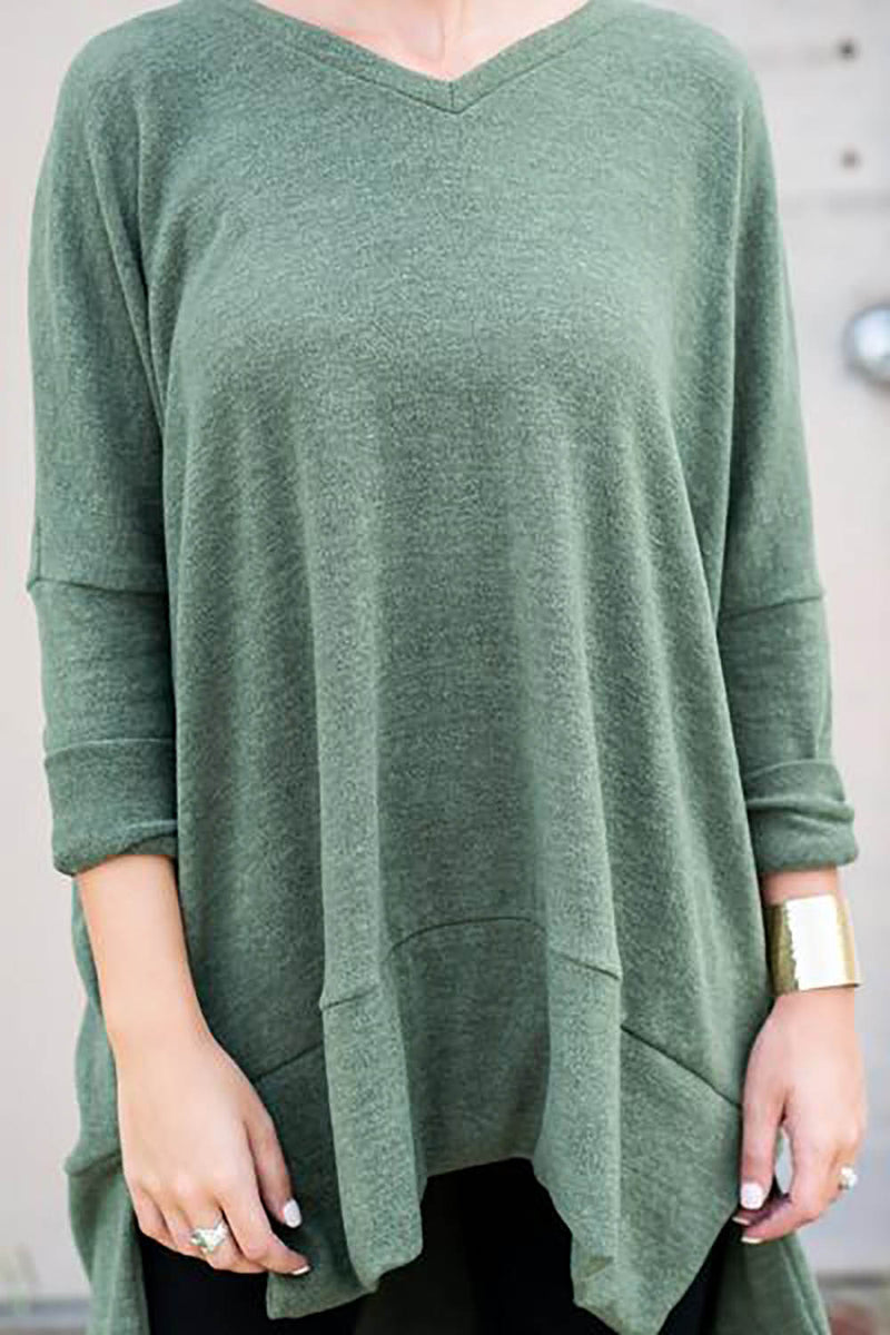 Long Sleeve Casual V-neck Sweater