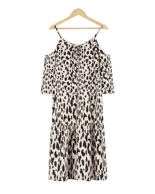 Sustainable Luxury Cheetah Print Babydoll Mini Dress: the Olivia Dress -  Paneros Clothing