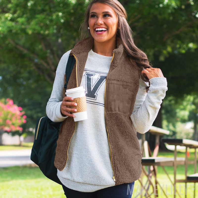 Fall Warm Zipper Vest with Pockets - Landing Closet
