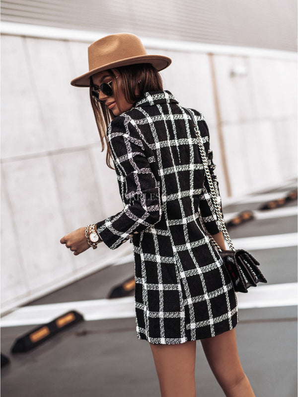 Notched Lapel Double Breasted Trench Coat