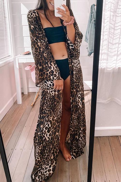 Leopard Long Sleeve Cardigan