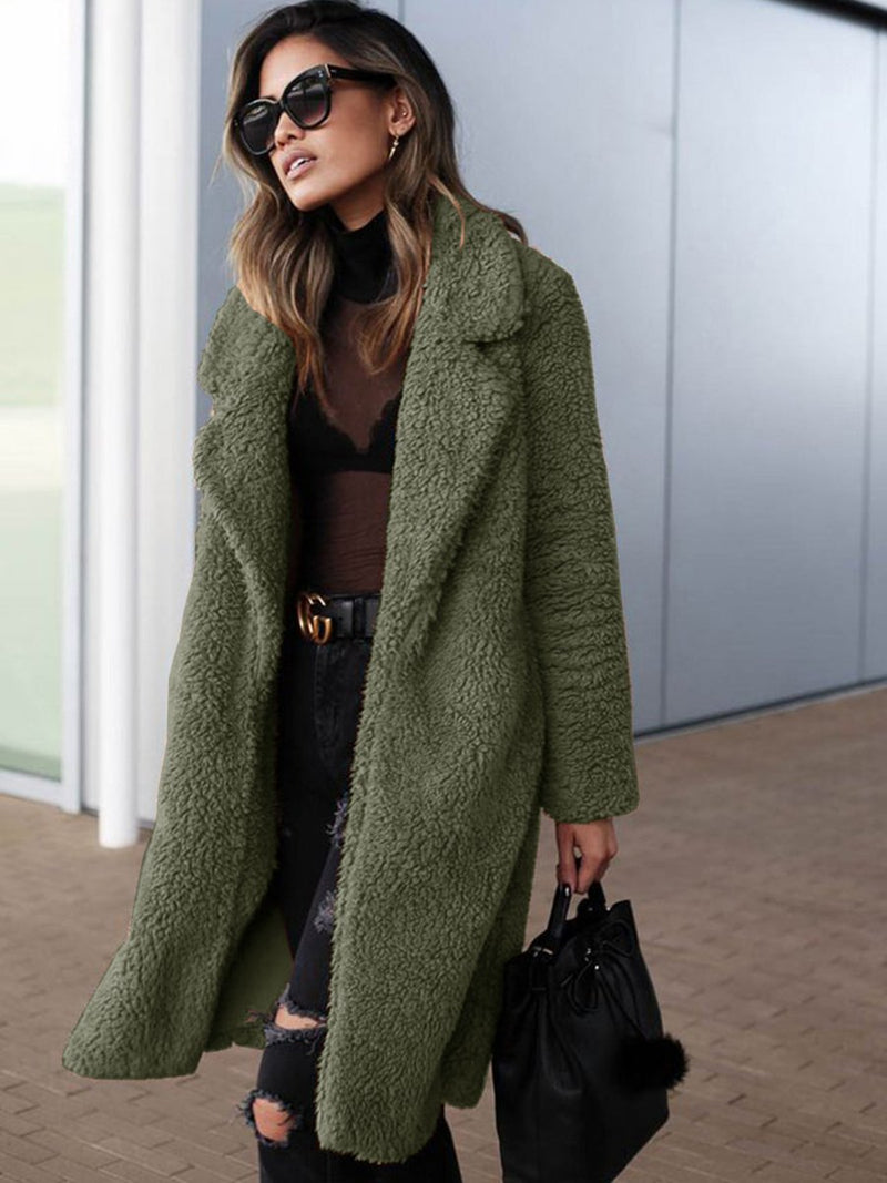 Women Fluffy Long Coat Outwear
