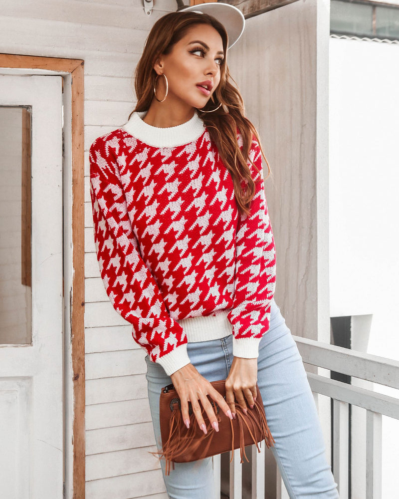 Casual Round Neck Pullover Sweater