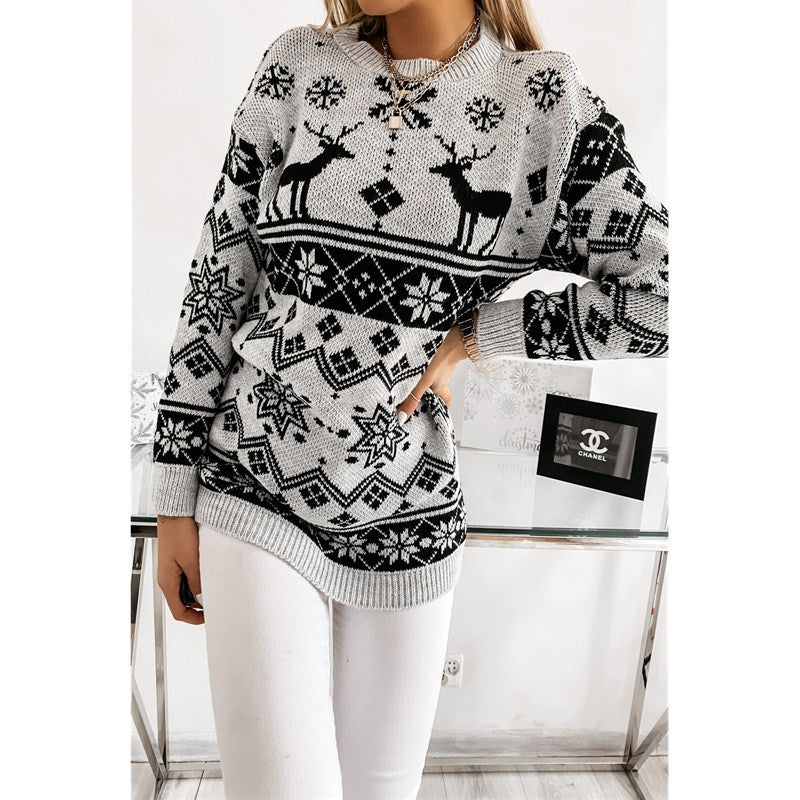 Long Sleeve Knitted Xmas Sweater