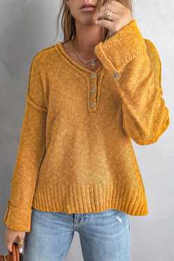 Full Size Run Henley Sweater