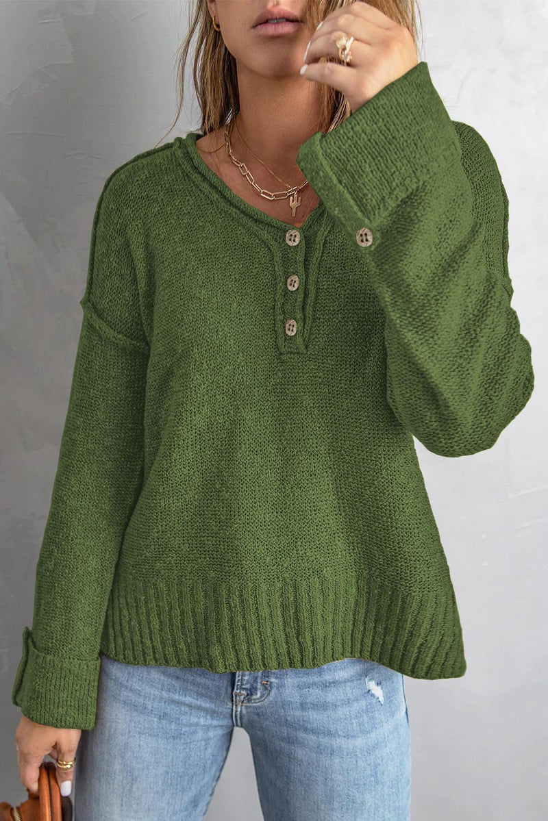 Full Size Run Henley Sweater