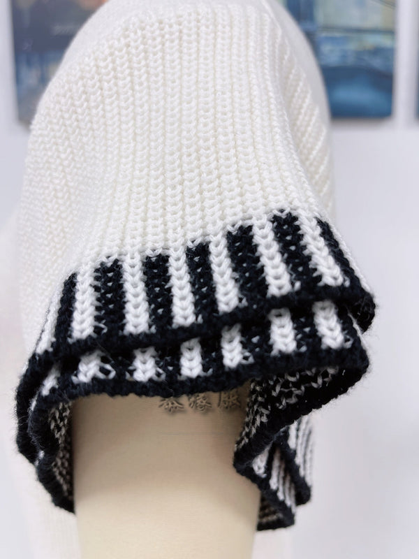 Knitted Cap Sleeve Round Neck T Shirt Top