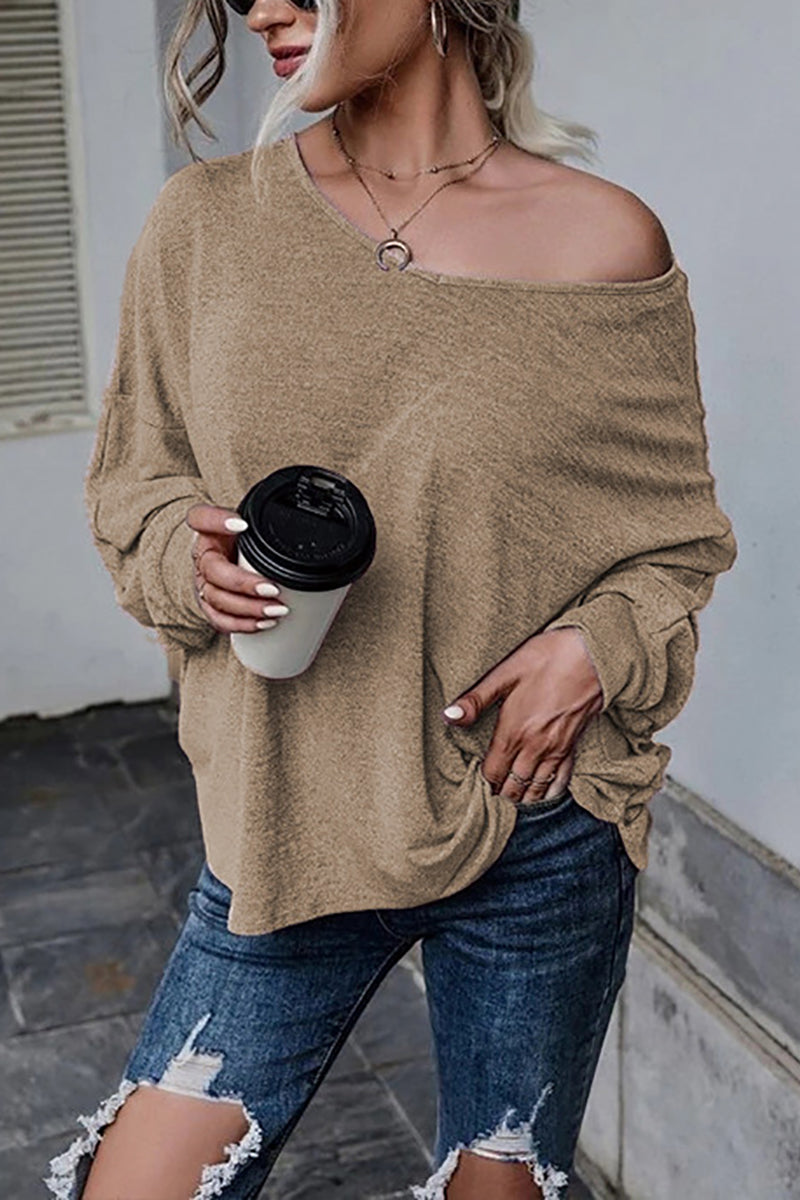 Tie Backless Long Sleeve Blouse
