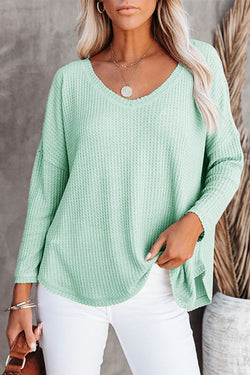 Between Us Thermal Waffle Knit Top