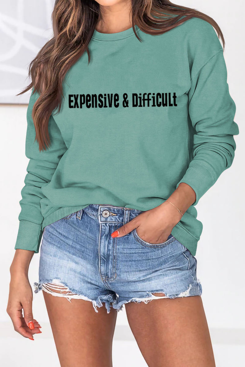 Expensive and Difficult Printed Crew Neck Sweatshirt