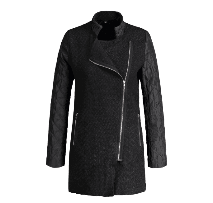 Cool Trend Side Zipper Stitching Mid-long Leather Coat - Landing Closet