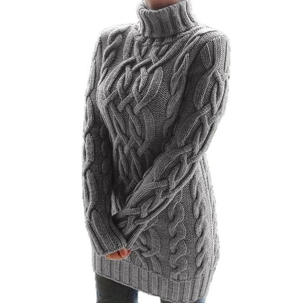 Mini Turtleneck Long Sleeve Warm Loose Sweater