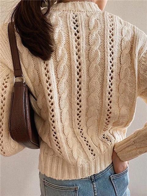 Retro Single Breasted Sweater Coat
